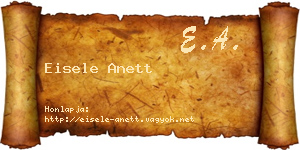 Eisele Anett névjegykártya